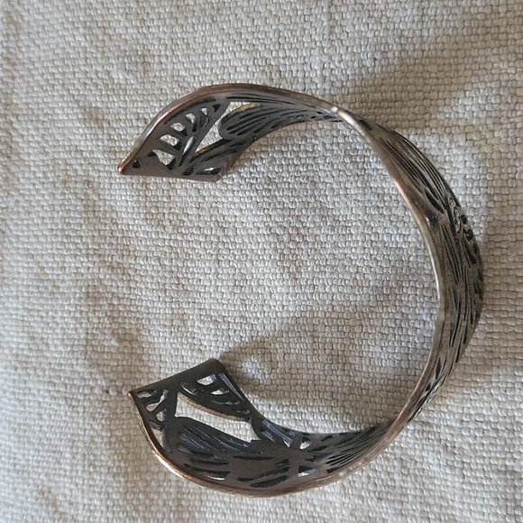 Brass Butterfly Bracelet with Rhinestones - Picture 2 of 6